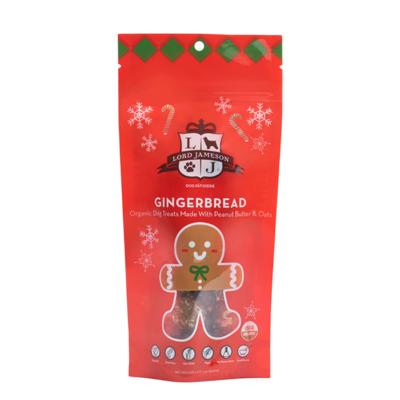 Lord Jameson Gingerbread Organic Soft & Chewy Dog Treats (6 Oz) - Dog Treats 1