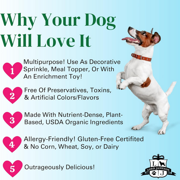 Lord Jameson Holiday SuperFetti Organic Superfood Sprinkles (3oz) - dog treat 5