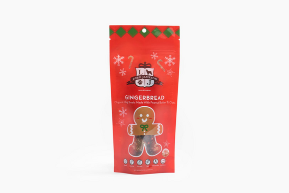 Lord Jameson Organic Holiday Gingerbread Treats For Dogs (6 oz) - Dog Treats 1