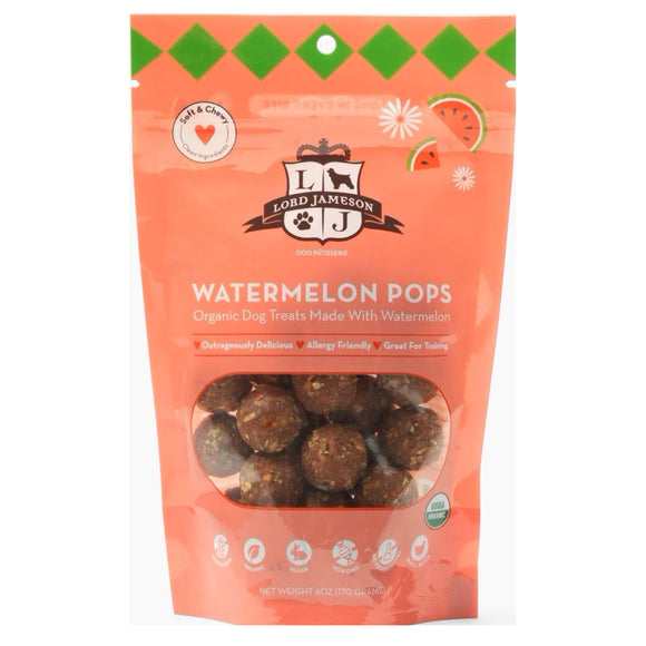 Lord Jameson Watermelon Pops Organic Watermelon Soft & Chewy Treats For Dog  (6 oz)