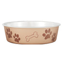 Loving Pets Metallic Champagne Non-Skid Stainless Steel Bowl For Dog & Cat