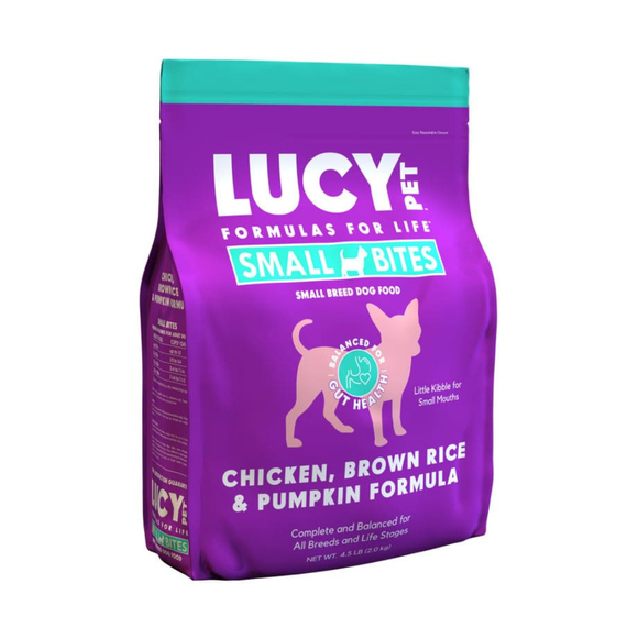 Lucy Pet Formulas For Life Chicken Brown Rice & Pumpkin Small Bites Dry Small Breed Dog Food (4.5 lb) - Dog Food 1