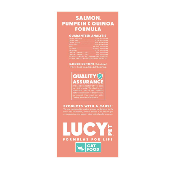 Lucy Pet Formulas For Life Salmon Pumpkin & Quinoa Limited Ingredient Dry Cat Food (4 lb) - Cat Food 8
