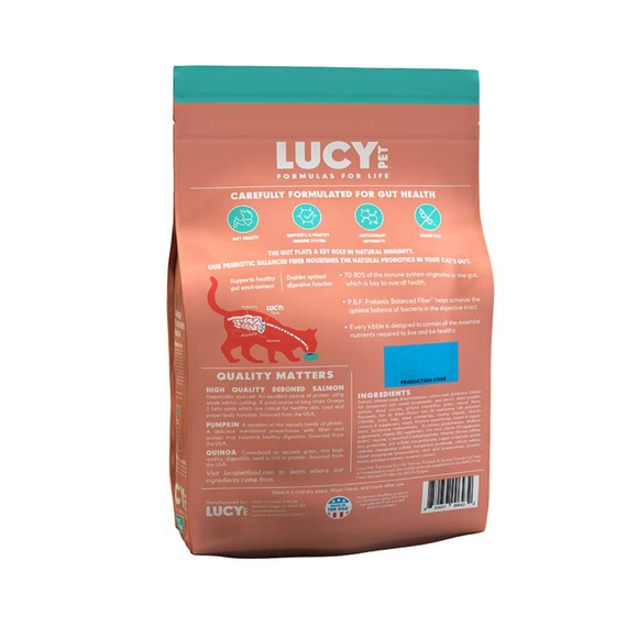 Lucy Pet Formulas For Life Salmon Pumpkin & Quinoa Limited Ingredient Dry Cat Food (4 lb) - Cat Food 6