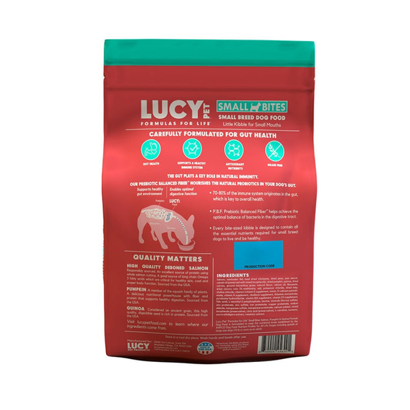 Lucy Pet Formulas For Life Salmon Pumpkin & Quinoa Small Bites Dry Small Breed Dog Food (4.5 lb) - Dog Food 4