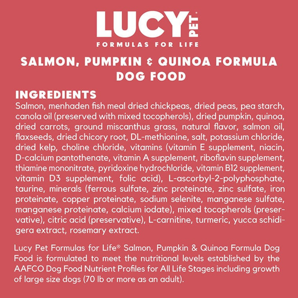 Lucy Pet Formulas For Life Salmon Pumpkin & Quinoa Small Bites Dry Small Breed Dog Food (4.5 lb) - Dog Food 3