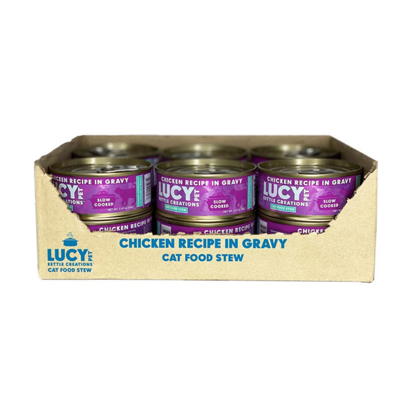Lucy Pet Kettle Creations Gravy Wet Cat Food (2.75 oz x 12 cans) - Cat Food 8