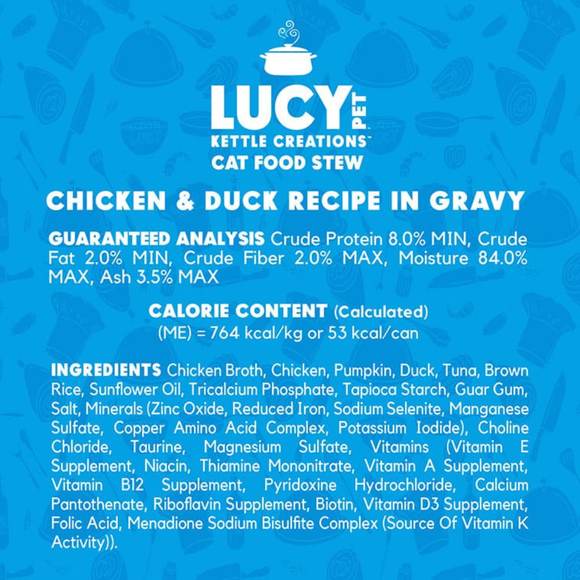 Lucy Pet Kettle Creations Gravy Wet Cat Food (2.75 oz x 12 cans) - Cat Food 25
