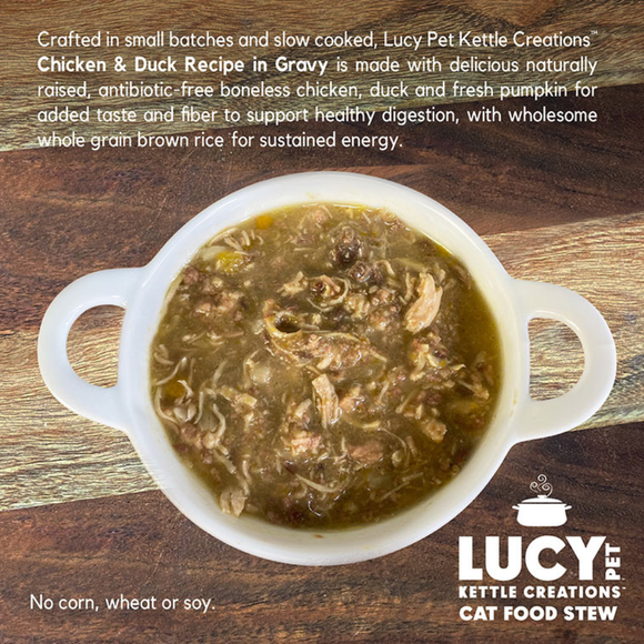 Lucy Pet Kettle Creations Gravy Wet Cat Food (2.75 oz x 12 cans) - Cat Food 23