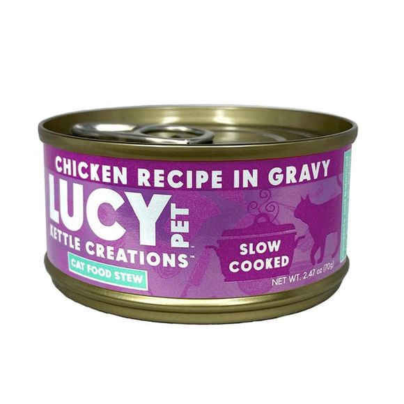 Lucy Pet Kettle Creations Gravy Wet Cat Food (2.75 oz x 12 cans) - Chicken Recipe - Cat Food 9