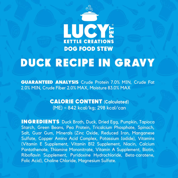Lucy Pet Kettle Creations Gravy Wet Dog Food (12.5 oz x 12 cans) - Dog Food 12