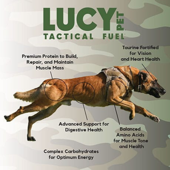 Lucy Pet Tactical Fuel Chicken Brown Rice & Oatmeal High Energy Active Dog Dry Food (30 lb) - Dog Food 3