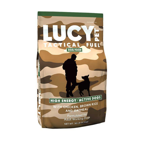 Lucy Pet Tactical Fuel Chicken Brown Rice & Oatmeal High Energy Active Dog Dry Food (30 lb) - Dog Food 1
