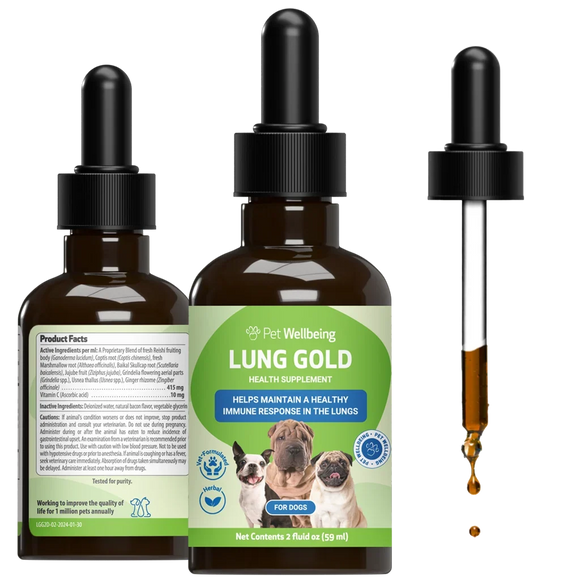 Lung Gold - Lower Respiratory Tract Support for Dogs - 2-oz - Dog Supplements & Vitamins 1