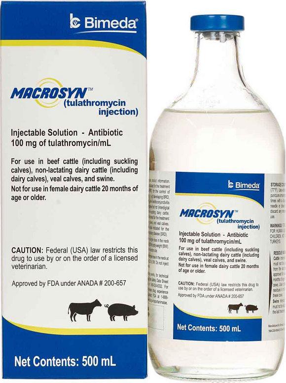 Tulathromycin Injection Macrosyn Injection - Antibiotic for Cattle and Swine Health