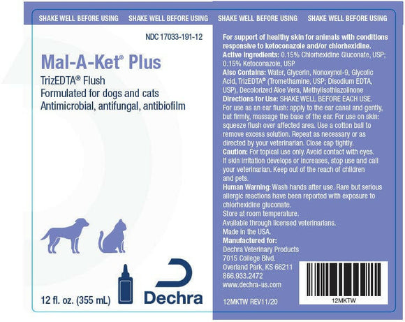 Plus Ket Dechra Mal-A-Ket Plus TrizEDTA Cleansing Flush for Dogs & Cats