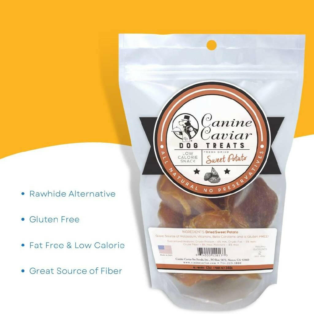 Canine Caviar Dried Sweet Potato Dog Training Treats (12 Oz )