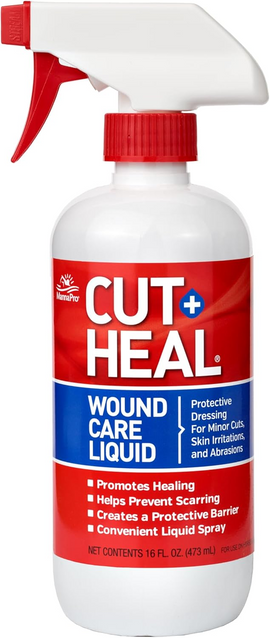 Manna Pro Cut-Heal Wound Care for Cuts Abrasions & Skin Irritation - 16-oz liquid spray - Wound Care 1