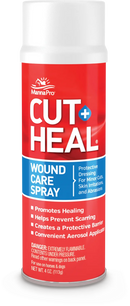 Manna Pro Cut-Heal Wound Care for Cuts Abrasions & Skin Irritation - 4-oz aerosol spray - Wound Care 4