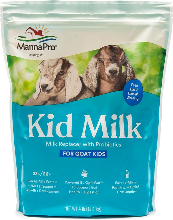 Manna Pro Kid Milk Digestive With Probiotic Replacer For Goat Kids - 4-lb - Kid Milk Replacers 1