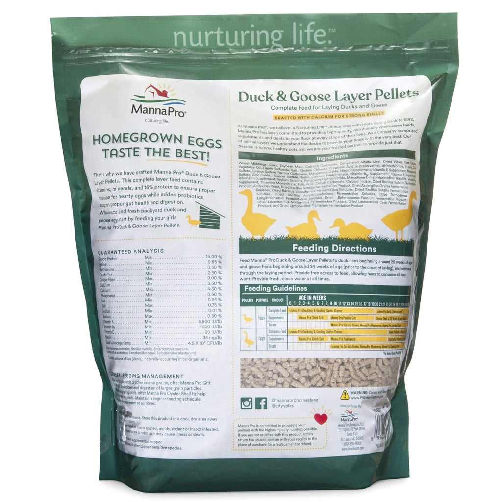 Manna Pro Duck & Goose Layer Pellets – Nutrition for Laying Poultry