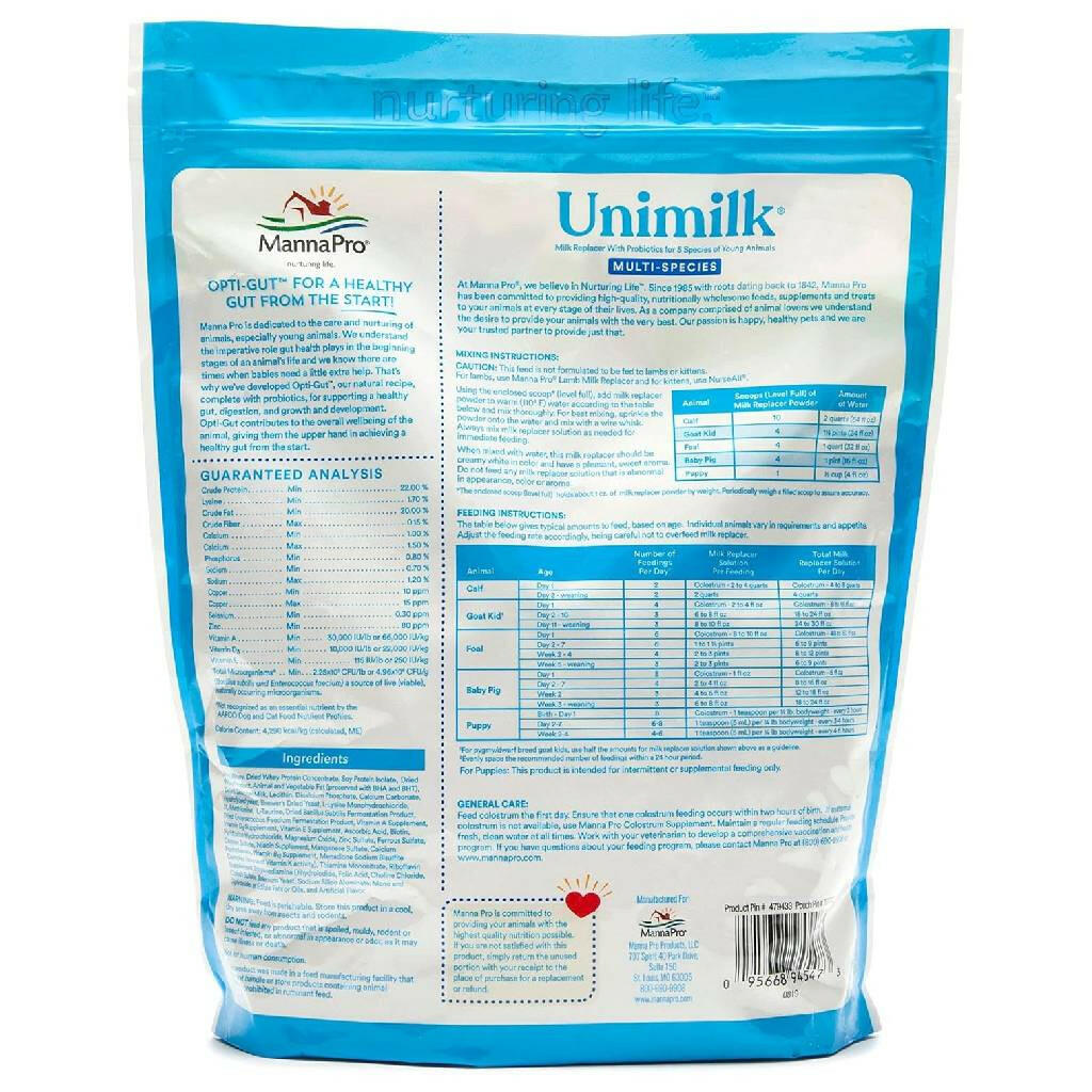Manna Pro Unimilk Multi-Species Milk Replacer