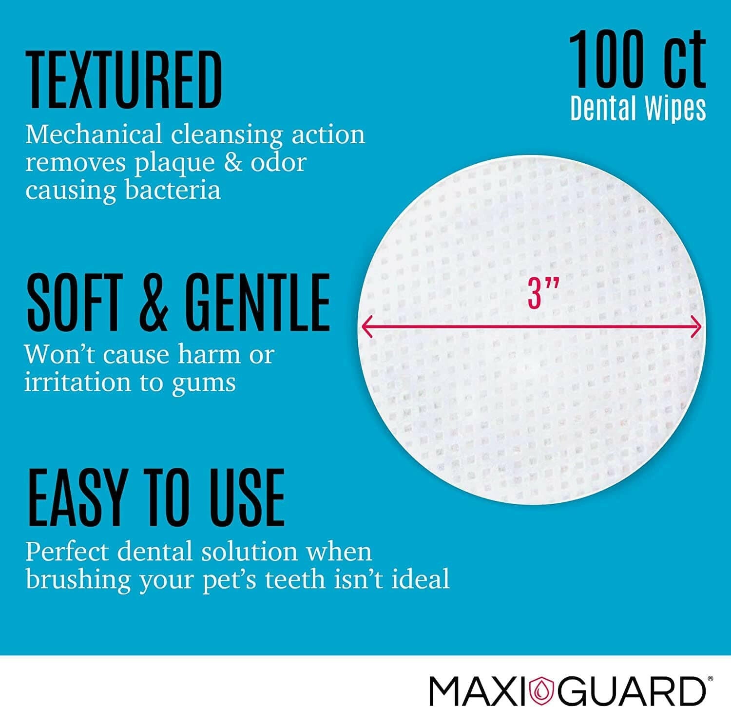 Gentle Teeth Cleaning Maxiguard Dental Wipes 100 Ct