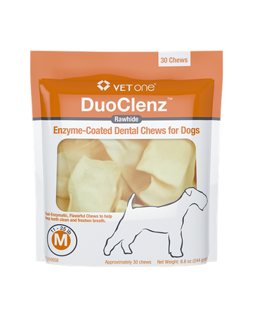 DuoClenz Enzyme-Coated Rawhide Dental Chews for Dogs - 0