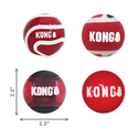 Kong Signature Ball Toy For Dogs - 4-Pack (assorted colors)