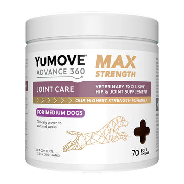 YuMove Advance 360 Max Strength Hip and Joint Supplement For Dogs (70 Soft Chews)