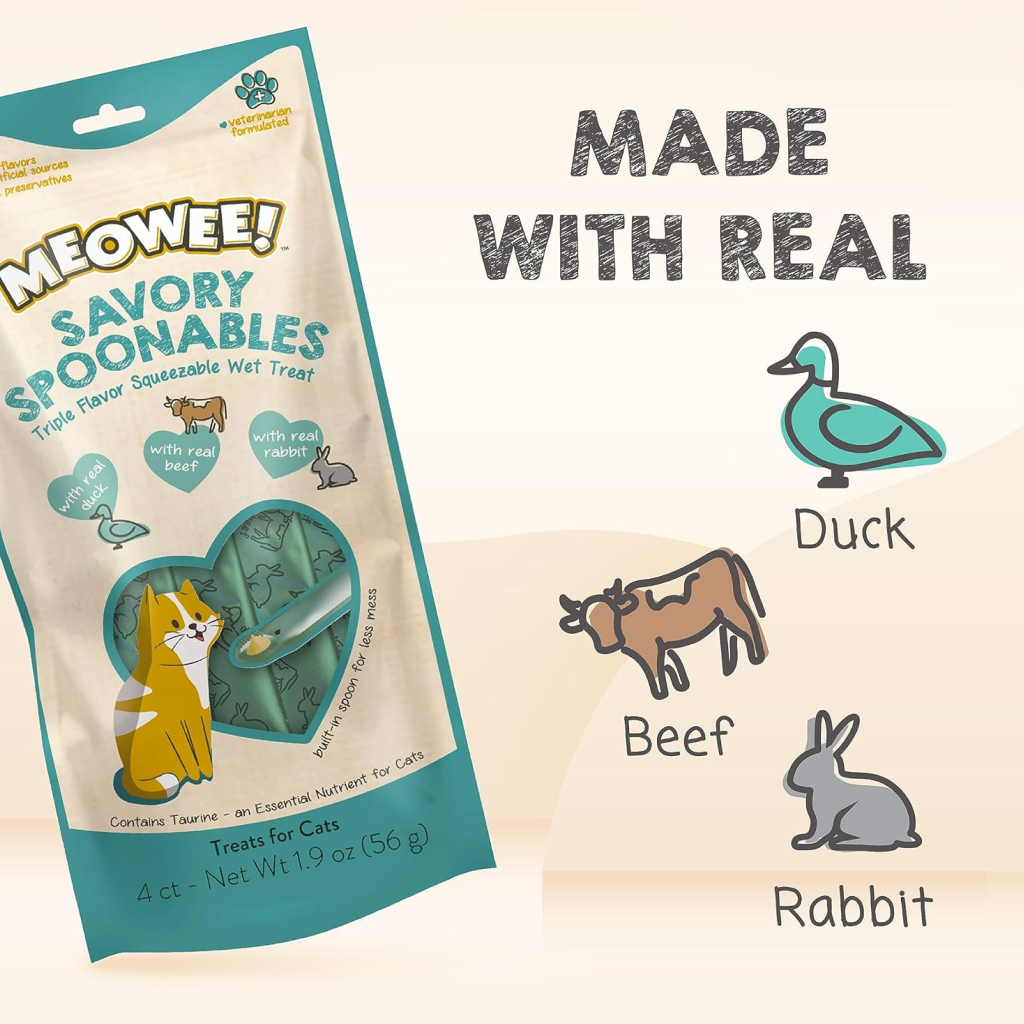 Savory Spoonables with Duck, Beef & Rabbit – Lickable Cat Treats