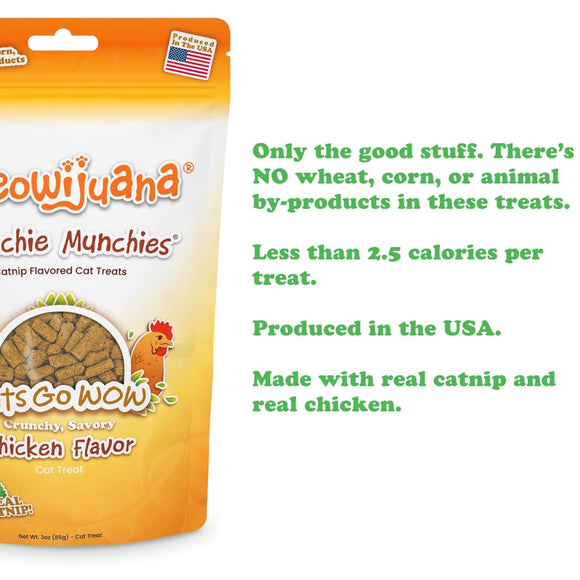 Meowijuana Crunchie Munchies Chicken Flavor Catnip Treats (3 oz)