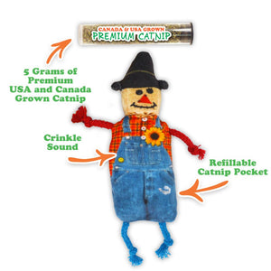 Meowijuana "Get Spooked" - Scarecrow Fillable Catnip Toy For Cat