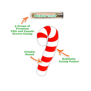Meowijuana Get Twisted Candy Cane Fillable Catnip Toy - Catnip Toys 2