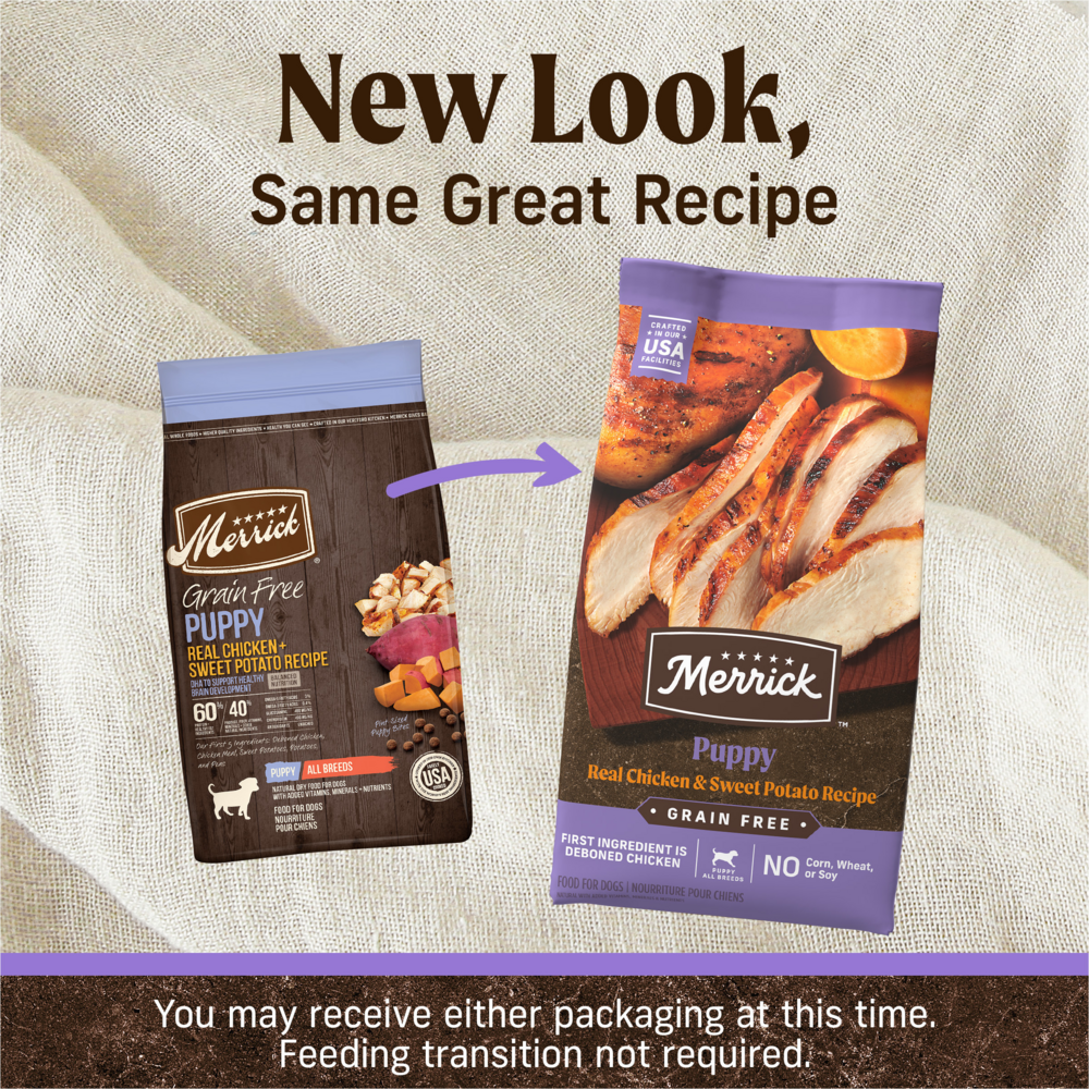 Merrick Dry Puppy Food Real Chicken & Sweet Potato Grain