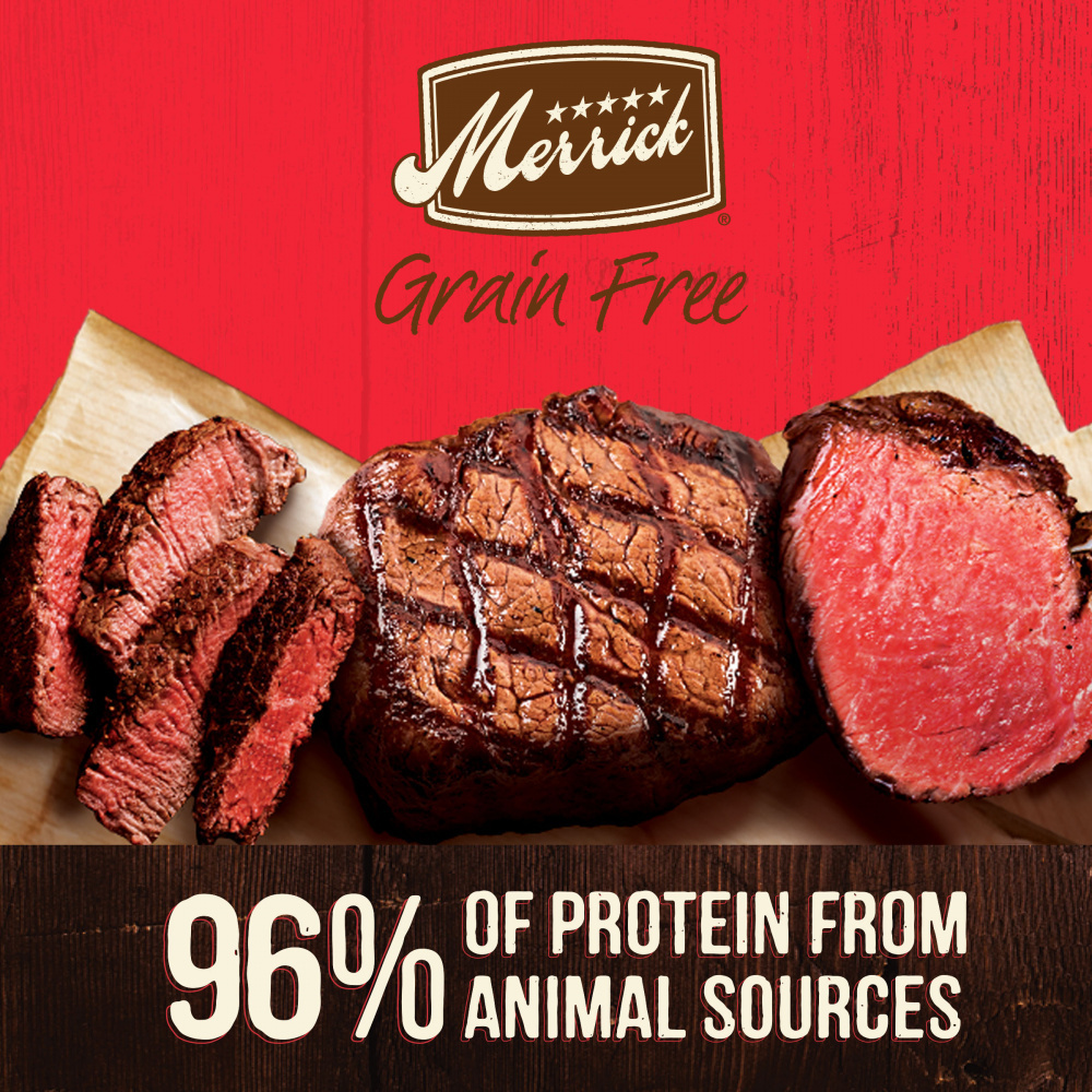 Merrick Grain Free 96% Real Beef Lamb & Buffalo Canned Dog