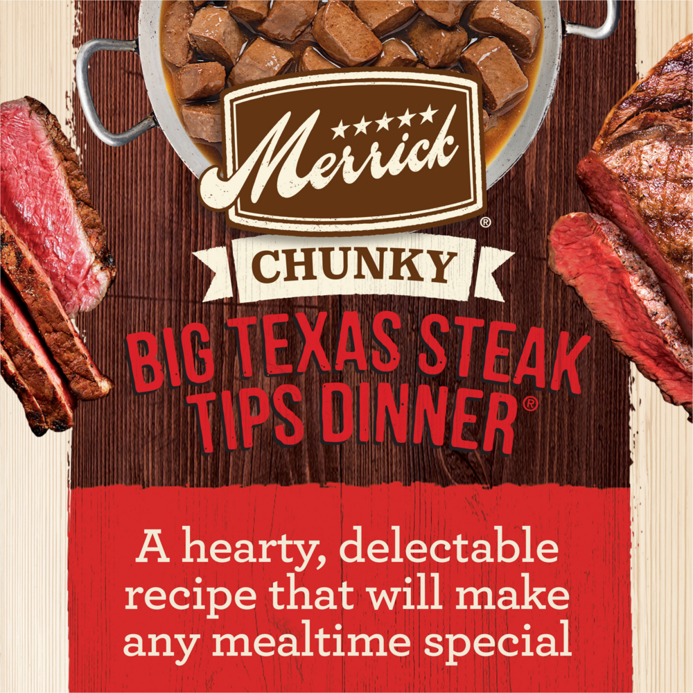 Merrick Grain Free Big Texas Steak Tips Dinner Canned Dog