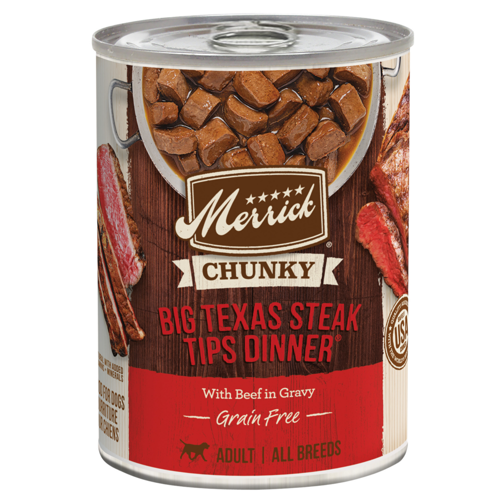 Fee Merrick Merrick Grain Free Big Texas Steak Tips Dinner Canned Dog