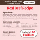 Merrick Power Bites Soft & Chewy Grain Free Real Beef Dog Treats (6 oz) - Soft & Chewy Dog Treats 6