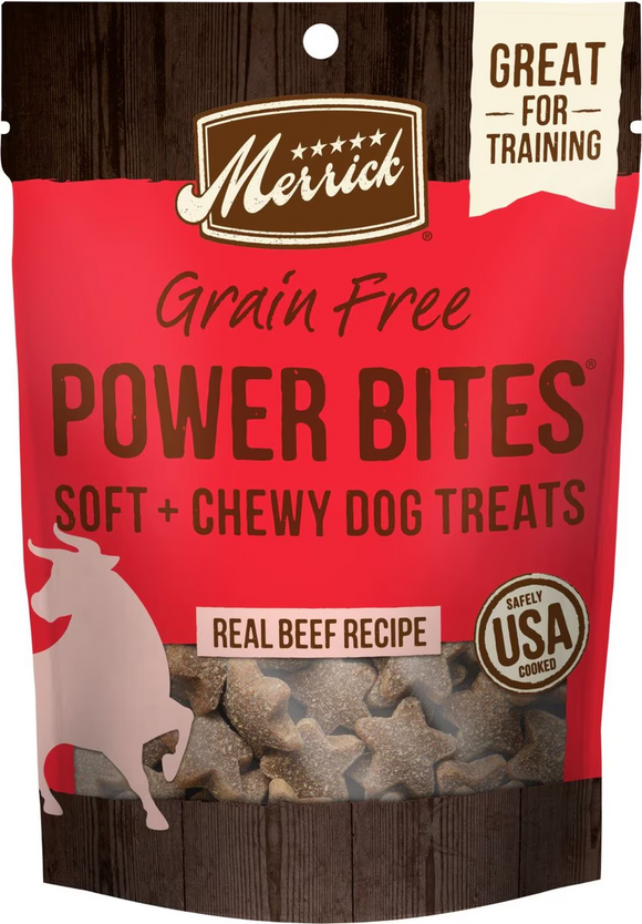 Power Bites Soft & Chewy Grain Free Real Beef Dog Treats (6 oz)
