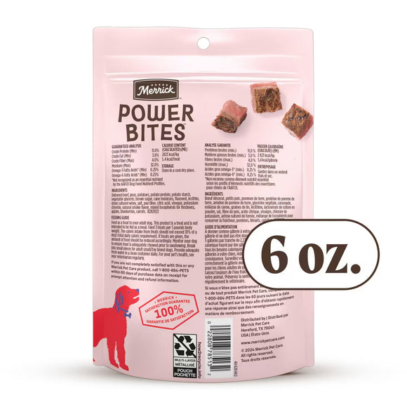 Merrick Power Bites Soft & Chewy Grain Free Real Beef Dog Treats (6 oz) - Soft & Chewy Dog Treats 2