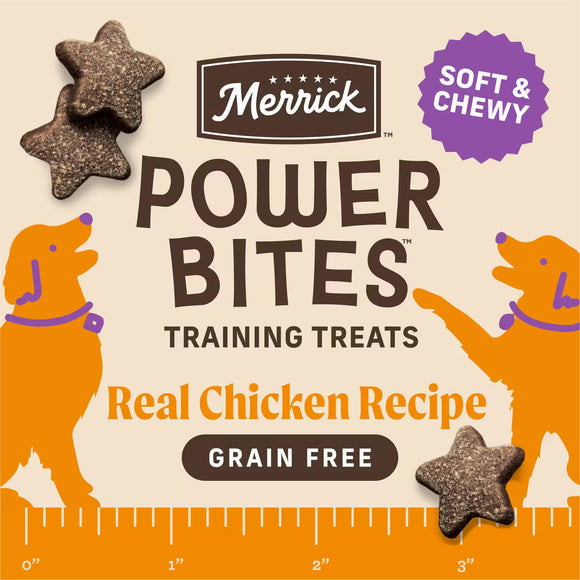 Merrick Power Bites Soft & Chewy Grain Free Real Chicken Dog Treats (6 oz) - Soft & Chewy Dog Treats 4