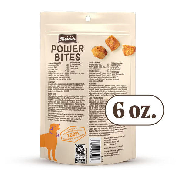 Merrick Power Bites Soft & Chewy Grain Free Real Chicken Dog Treats (6 oz) - Soft & Chewy Dog Treats 3