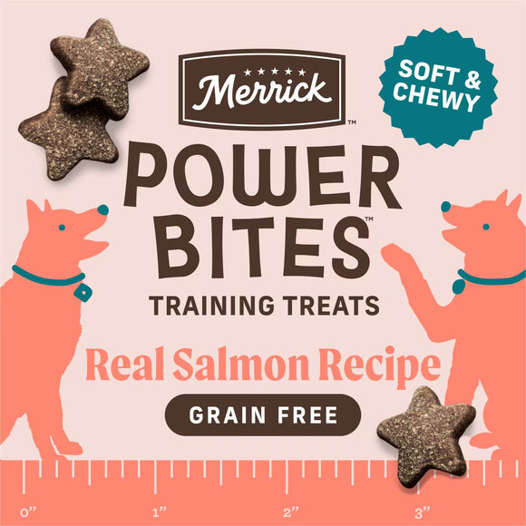 Merrick Power Bites Soft & Chewy Grain Free Real Salmon Dog Treats (6 oz) - Soft & Chewy Dog Treats 3