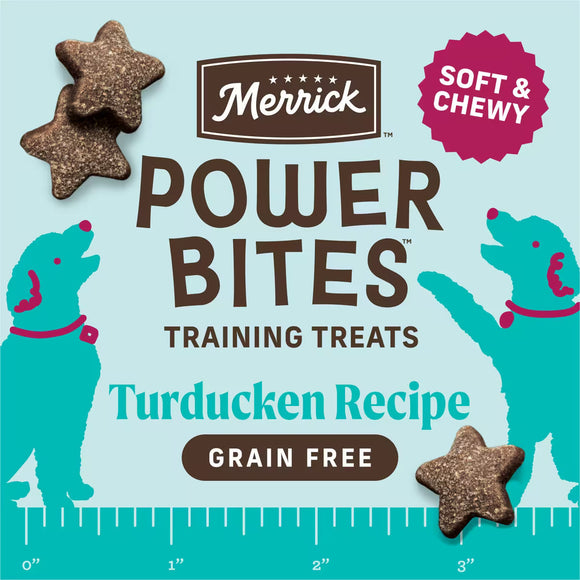 Merrick Power Bites Soft & Chewy Grain Free Real Turducken Dog Treats (6 oz) - Soft & Chewy Dog Treats 3
