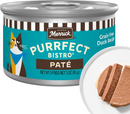 Merrick Purrfect Bistro Grain Free Premium Soft Canned Pate Adult Wet Cat Food High Protein Duck Recipe - 3-oz, case