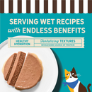 Merrick Purrfect Bistro Grain Free Premium Soft Canned Pate Adult Wet Cat Food High Protein Duck Recipe - 3-oz, case