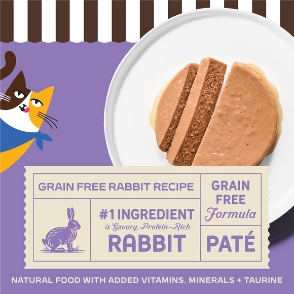 Merrick Purrfect Bistro Grain Free Rabbit Pate Canned Cat Food - 5.5-oz, case of 24 - Wet Cat Food 4