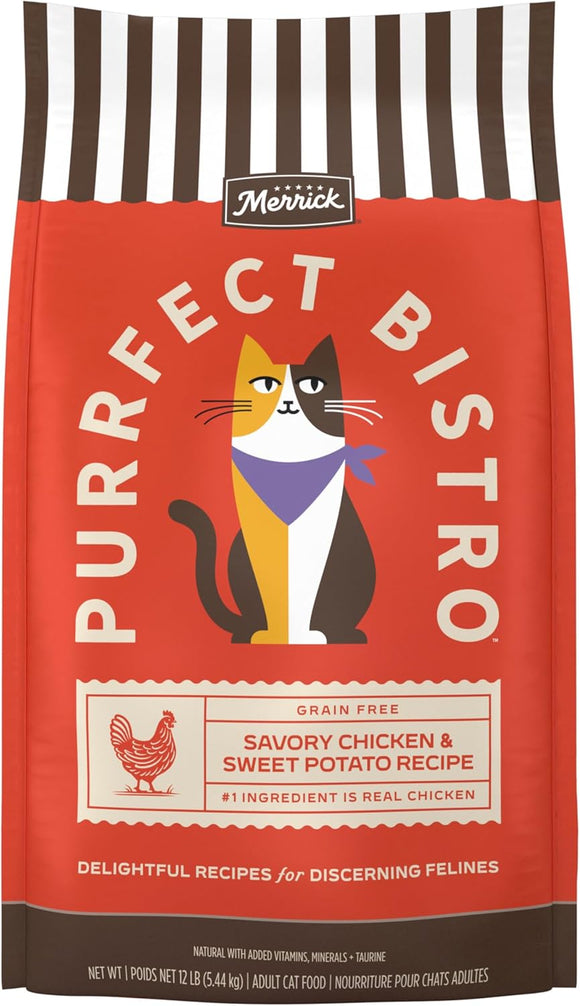 Merrick Purrfect Bistro Grain Free Savory Chicken & Sweet Potato Recipe Dry Cat Food - Cat Food 5