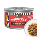 Merrick Purrfect Bistro Premium Canned Adult Wet Cat Food Savory Salmon & Sweet Potato Recipe in Rich Gravy (3 oz x 24